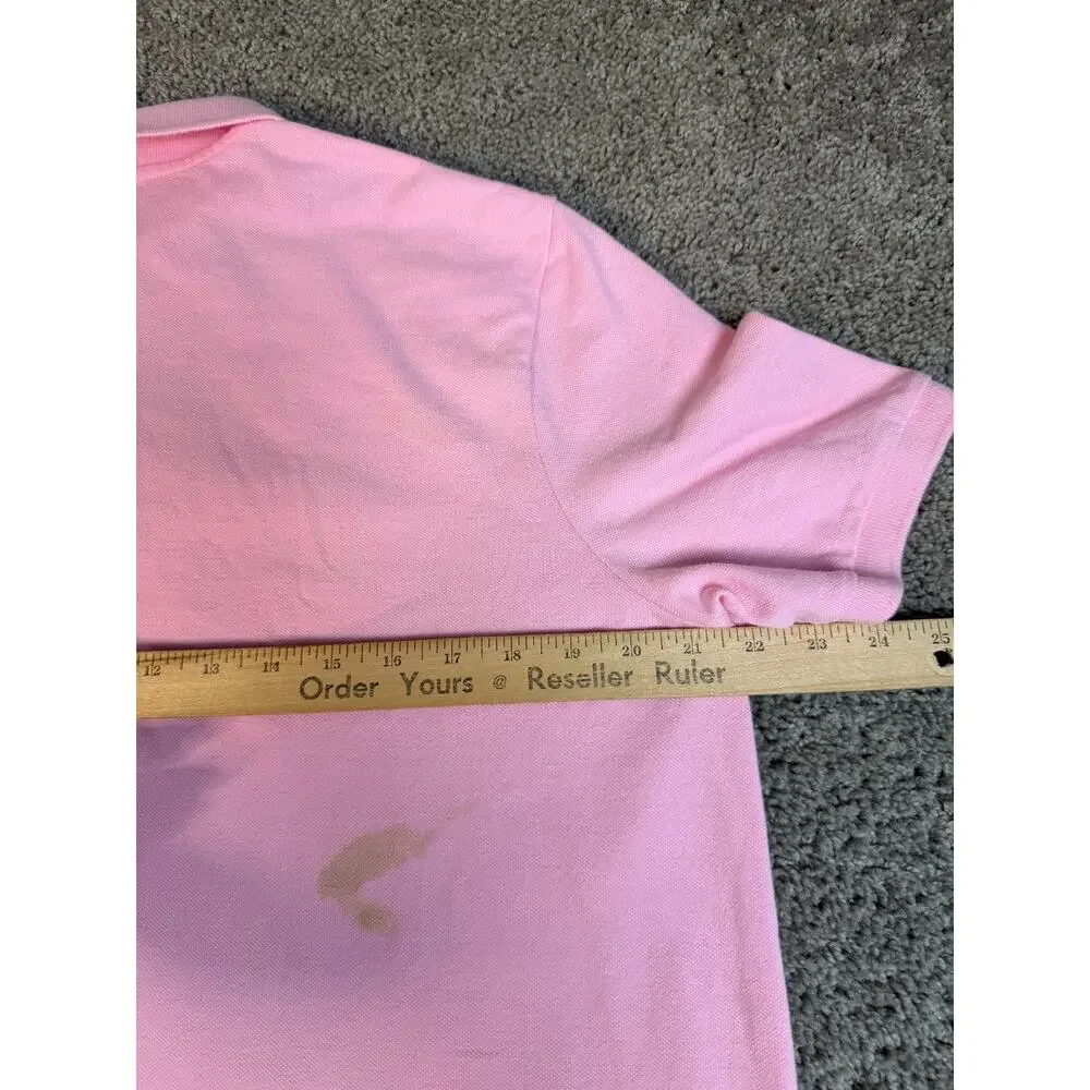Polo Ralph Lauren Polo Shirt Mens L Pink 100% Cotton Classic Fit Collared